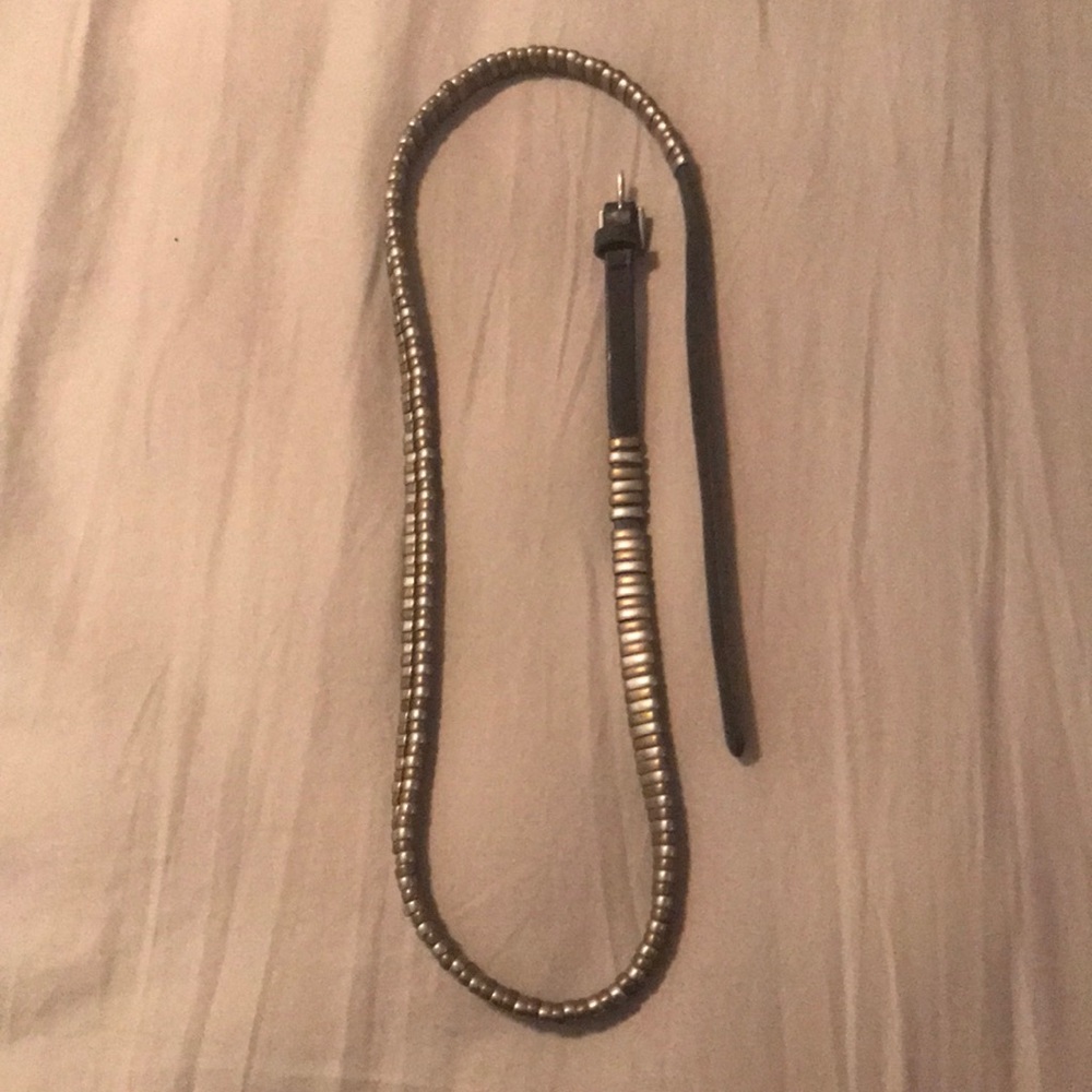 Madewell leather and metal belt